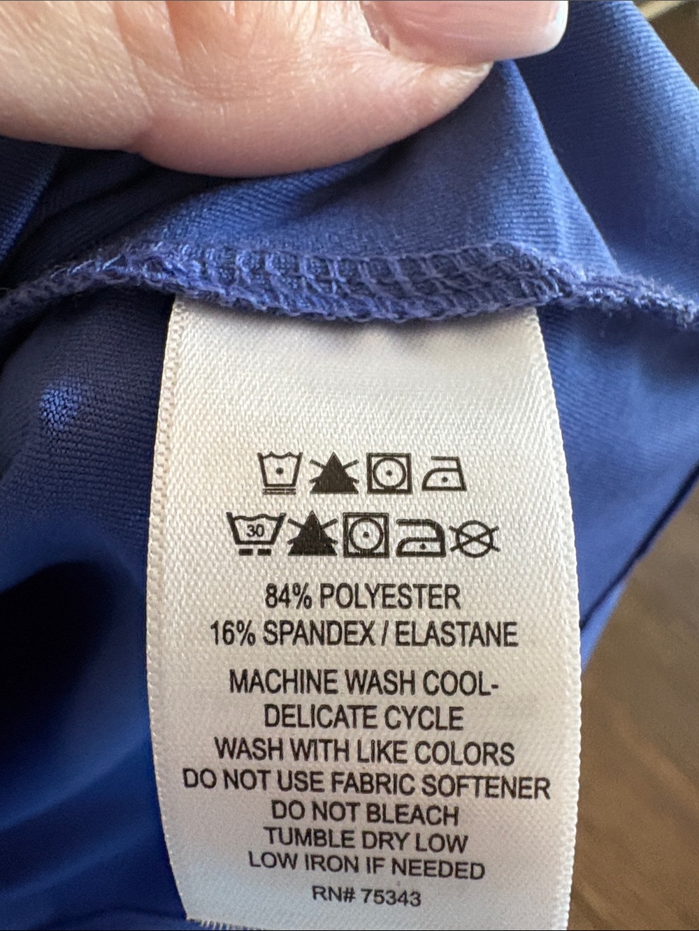 NWT Sigrid Olsen Royal Blue Sleeveless Polo with White Collar SZ Small - Picture 4 of 4